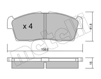 Комплект тормозных колодок METELLI 22-0439-0