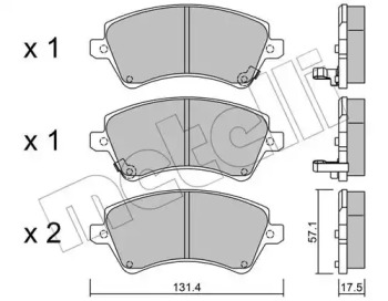 Комплект тормозных колодок METELLI 22-0446-0