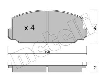 Комплект тормозных колодок METELLI 22-0461-0