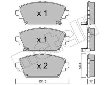 Комплект тормозных колодок METELLI 22-0464-1