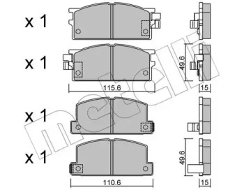 Комплект тормозных колодок METELLI 22-0466-0