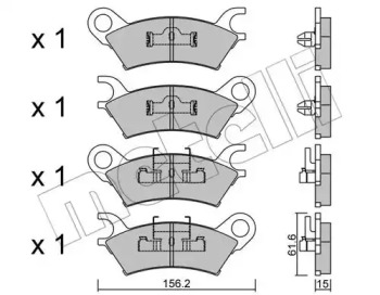 Комплект тормозных колодок METELLI 22-0469-0