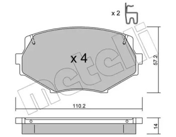 Комплект тормозных колодок METELLI 22-0472-0