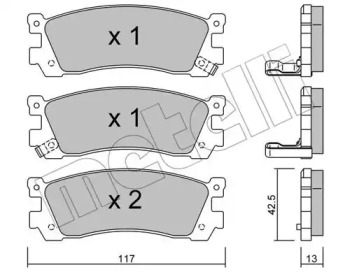 Комплект тормозных колодок METELLI 22-0474-0