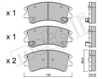 Комплект тормозных колодок METELLI 22-0476-0