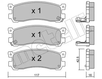 Комплект тормозных колодок METELLI 22-0478-0