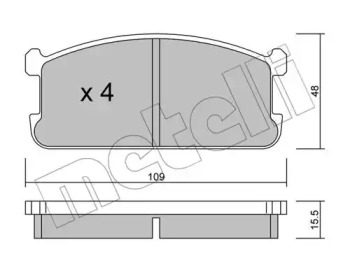 Комплект тормозных колодок METELLI 22-0480-0