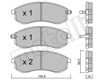 Комплект тормозных колодок METELLI 22-0482-0