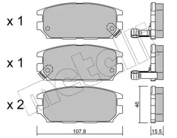 Комплект тормозных колодок METELLI 22-0483-0