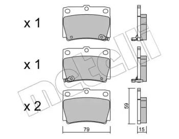 Комплект тормозных колодок METELLI 22-0484-0