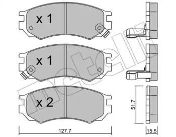 Комплект тормозных колодок METELLI 22-0488-0