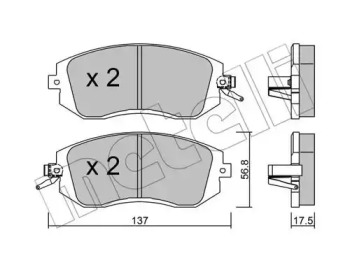 Комплект тормозных колодок METELLI 22-0500-1