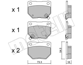 Комплект тормозных колодок METELLI 22-0501-0