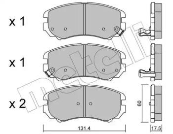 Комплект тормозных колодок METELLI 22-0503-0