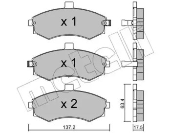 Комплект тормозных колодок METELLI 22-0504-0