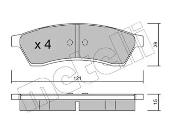 Комплект тормозных колодок METELLI 22-0510-0