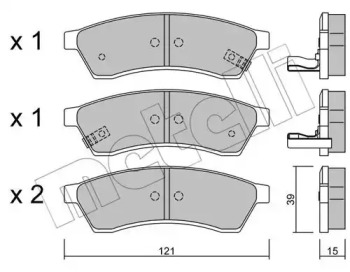 Комплект тормозных колодок METELLI 22-0510-1