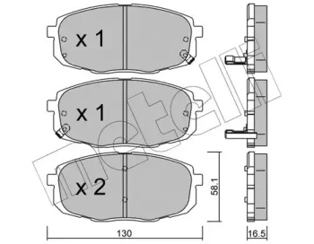 Комплект тормозных колодок METELLI 22-0513-0