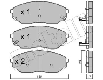 Комплект тормозных колодок METELLI 22-0515-0