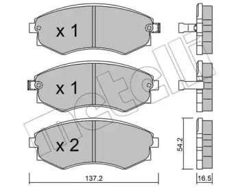 Комплект тормозных колодок METELLI 22-0518-0