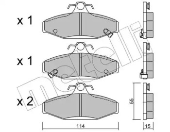 Комплект тормозных колодок METELLI 22-0520-0