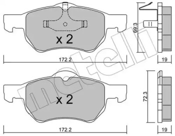 Комплект тормозных колодок METELLI 22-0523-0