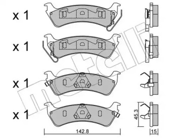 Комплект тормозных колодок METELLI 22-0527-0