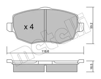 Комплект тормозных колодок METELLI 22-0528-0