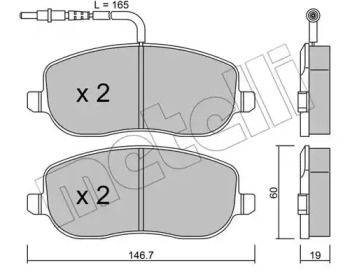 Комплект тормозных колодок METELLI 22-0530-2