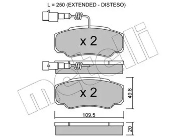 Комплект тормозных колодок METELLI 22-0532-1