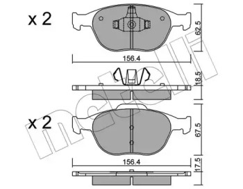 Комплект тормозных колодок METELLI 22-0533-0