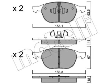 Комплект тормозных колодок METELLI 22-0534-0