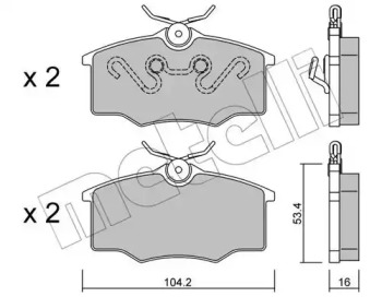 Комплект тормозных колодок METELLI 22-0537-0