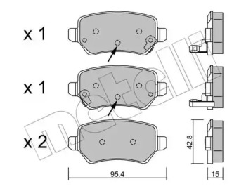 Комплект тормозных колодок METELLI 22-0542-2