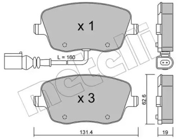 Комплект тормозных колодок METELLI 22-0547-1