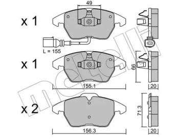 Комплект тормозных колодок METELLI 22-0548-0