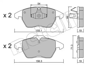 Комплект тормозных колодок METELLI 22-0548-1