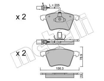 Комплект тормозных колодок METELLI 22-0550-1