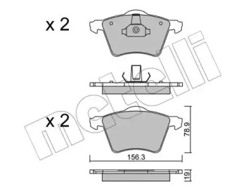 Комплект тормозных колодок METELLI 22-0550-2