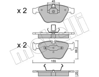 Комплект тормозных колодок METELLI 22-0558-4