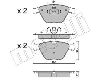 Комплект тормозных колодок METELLI 22-0558-6