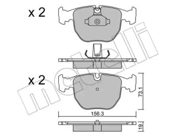 Комплект тормозных колодок METELLI 22-0559-0