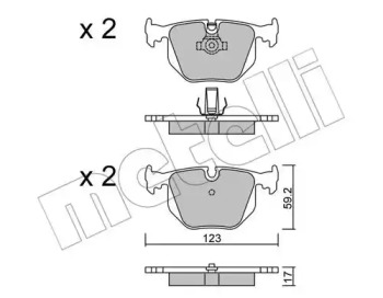 Комплект тормозных колодок METELLI 22-0560-0