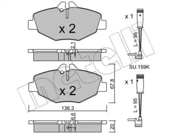 Комплект тормозных колодок METELLI 22-0562-0K