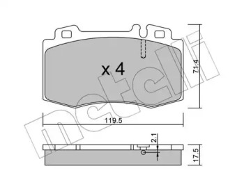 Комплект тормозных колодок METELLI 22-0563-0