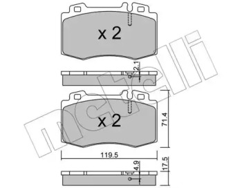 Комплект тормозных колодок METELLI 22-0563-5