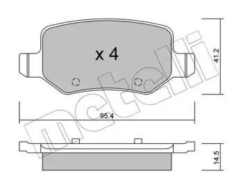 Комплект тормозных колодок METELLI 22-0565-0