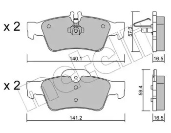 Комплект тормозных колодок METELLI 22-0568-0