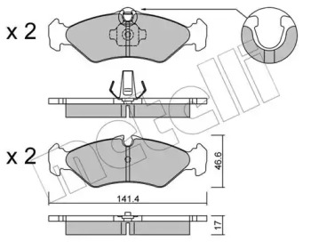 Комплект тормозных колодок METELLI 22-0571-1