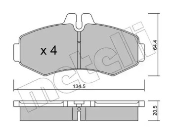 Комплект тормозных колодок METELLI 22-0573-0